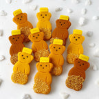 Assorted handcrafted marzipan Honey Bears for Rosh Hashanah by Marzipops