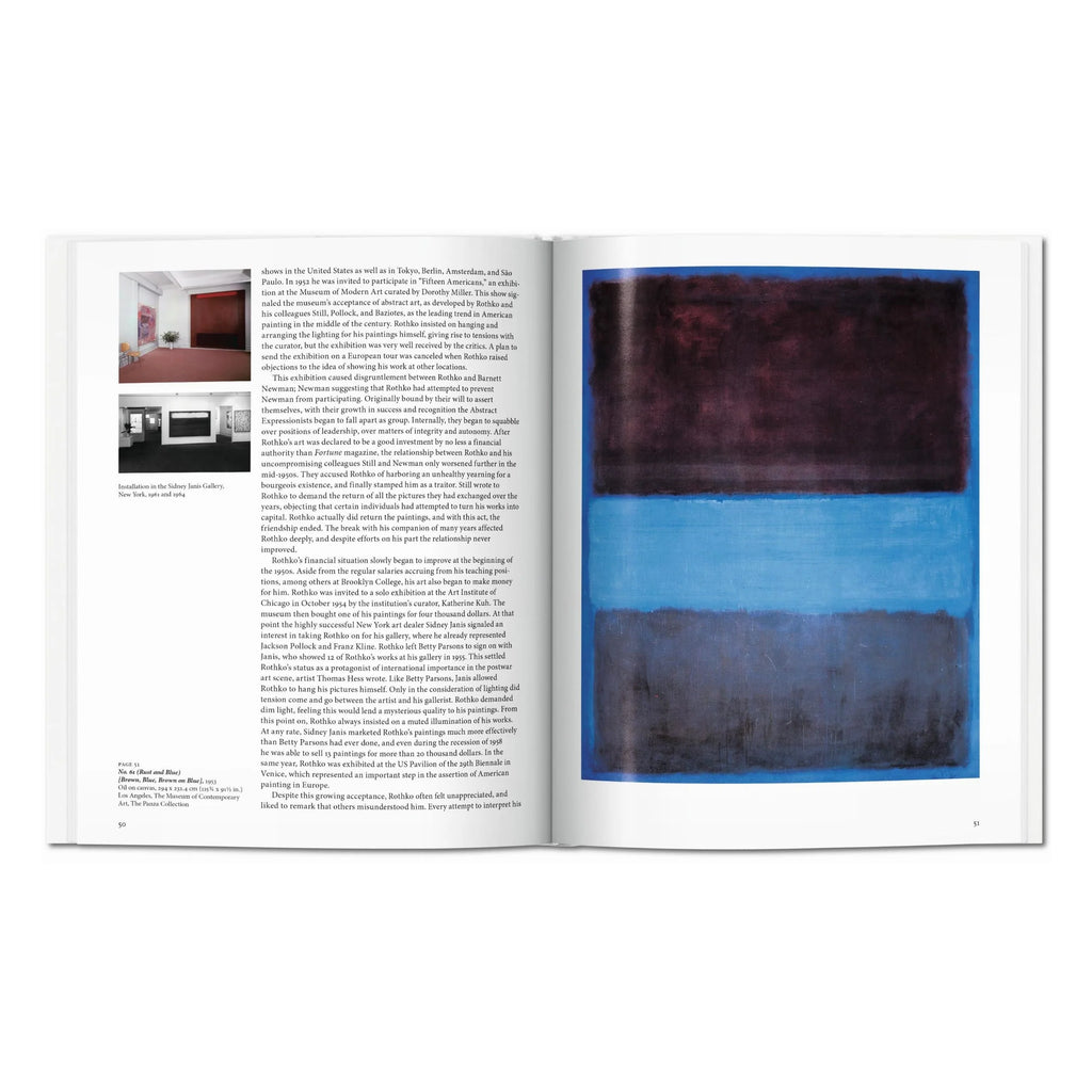 Rothko art book open to Mark Rothko's No. 61 Rust and Blue