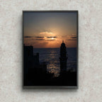Jaffa at Dusk framed photograph by Shye Klein displayed on a wall