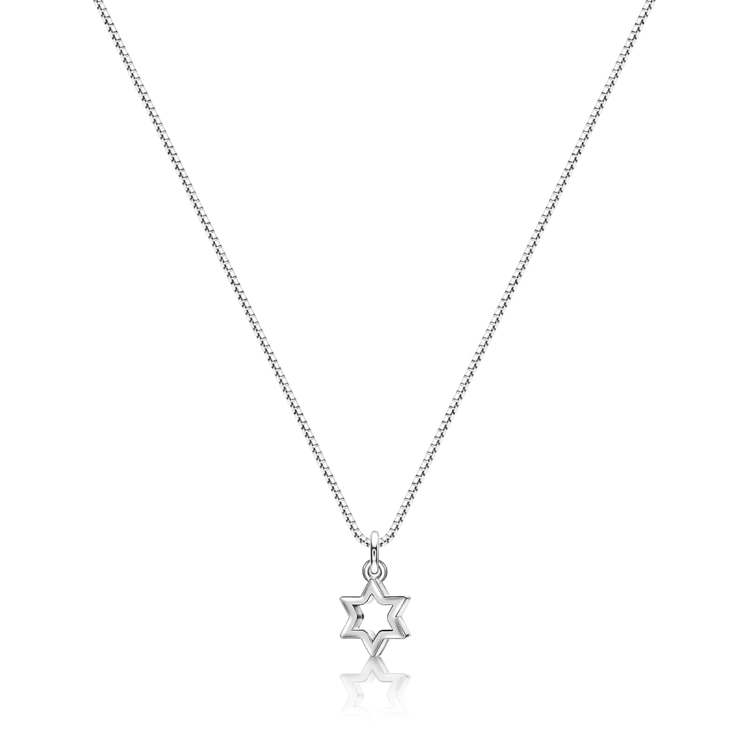 925 Sterling Silver Star of David Necklace