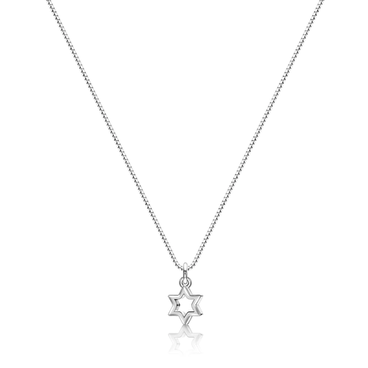 925 Sterling Silver Star of David Necklace