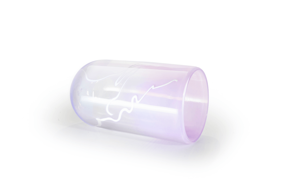 Blush hand-blown Jewish wedding smash glass by Tchotchke