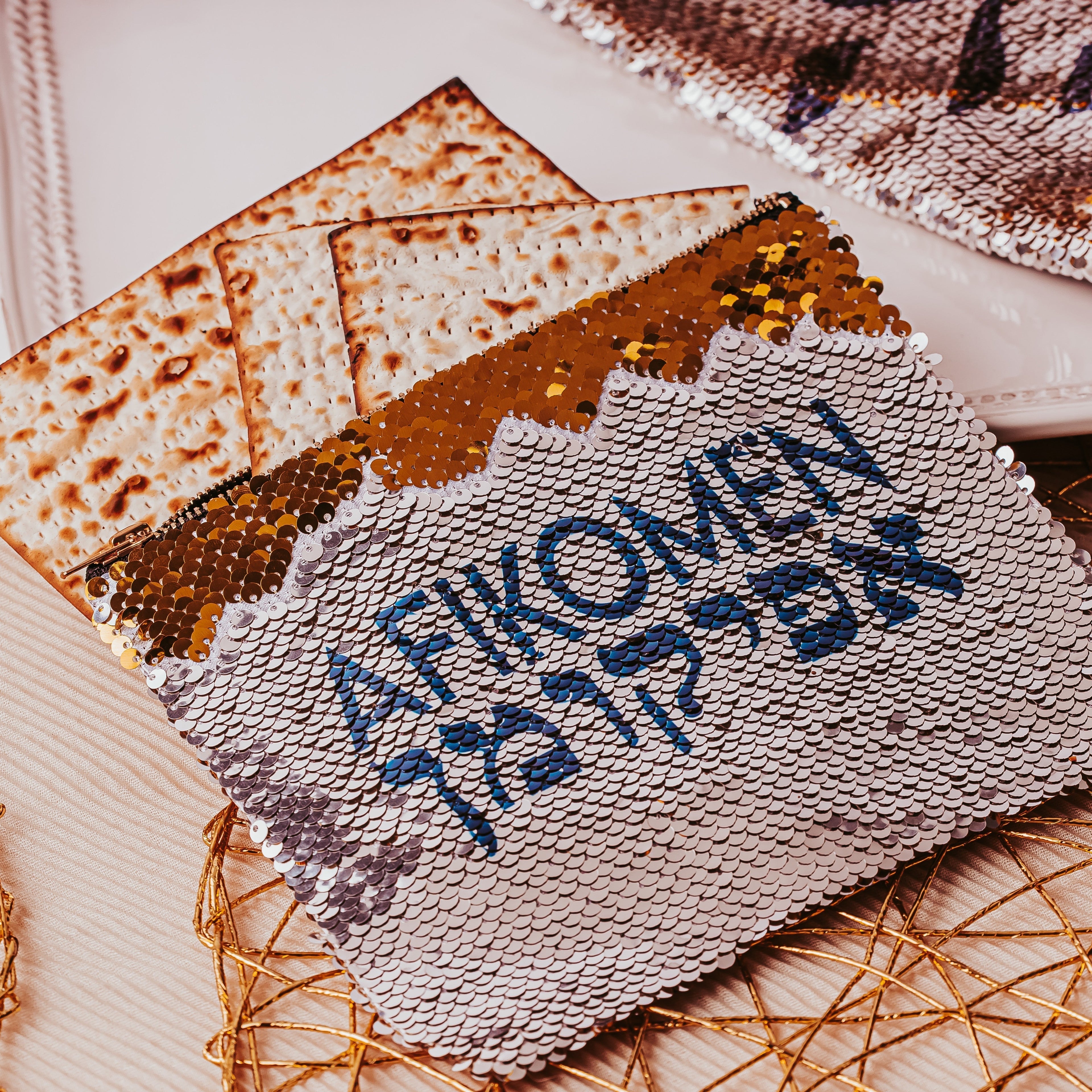 Afikomen Sequin Matzah Pouch