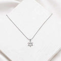Silver Star of David Necklace with Swarovski crystal by Shlomit Ofir