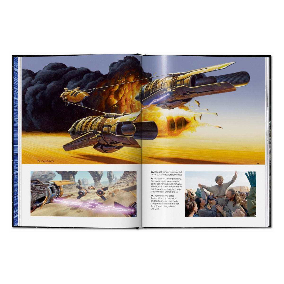 The Star Wars Archives book open to Anakin Skywalker and behind-the-scenes production from The Phantom Menace