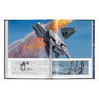 The Star Wars Archives book open to Ralph McQuarrie AT-AT concept art and the finished Hoth battle scene