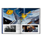 The Star Wars Archives book open to behind-the-scenes production of The Phantom Menace podrace sequence