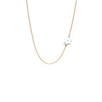 Asymmetrical Tiny Star of David Necklace