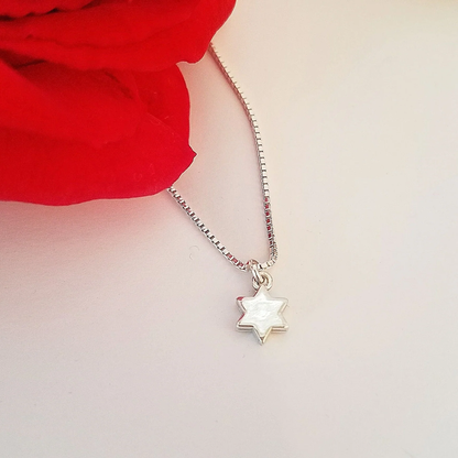 925 Sterling Silver Star of David Necklace