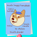 Such Happy Hanukkah Doge greeting card by Tiny Bee Cards