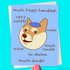 Such Happy Hanukkah Doge greeting card by Tiny Bee Cards