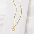 Gold Tiny Star of David Necklace by Shlomit Ofir