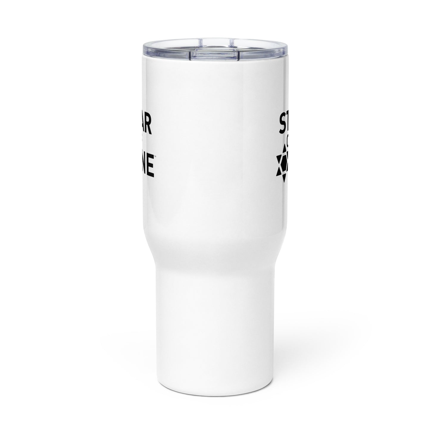 "Star of One" Black & White Stainless Steel Travel Mug