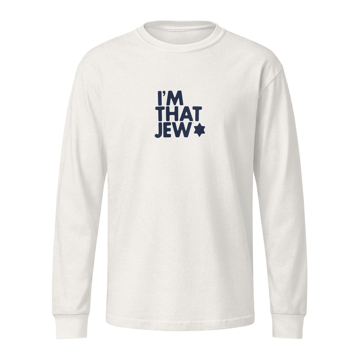 - I'm That Jew™ Heavyweight Long Sleeve T-Shirt in Vintage White by Eitan Chitayat