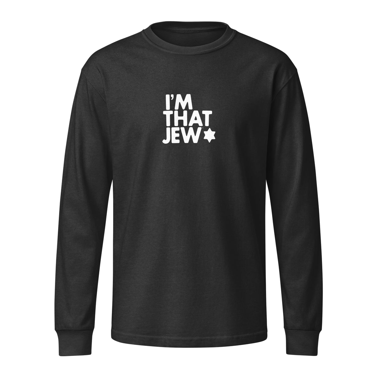 I'm That Jew™ Heavyweight Long Sleeve T-Shirt in Washed Black by Eitan Chitayat