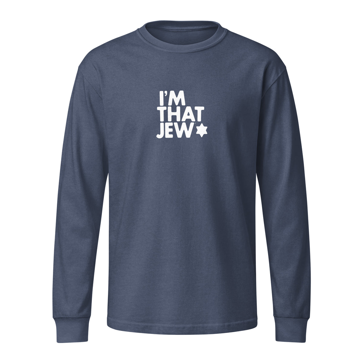 I'm That Jew™ Heavyweight Long Sleeve T-Shirt in Washed Navy by Eitan Chitayat