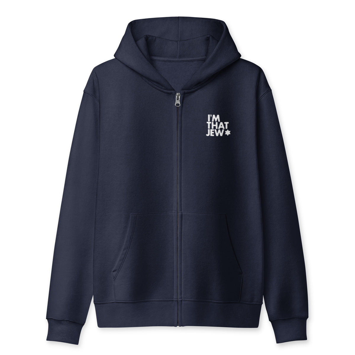 I'm That Jew Zip Hoodie in Navy by Eitan Chitayat