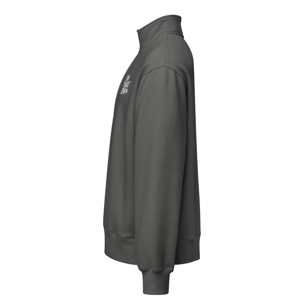 I'm That Jew™ Half-Zip Pullover in Asphalt, side view