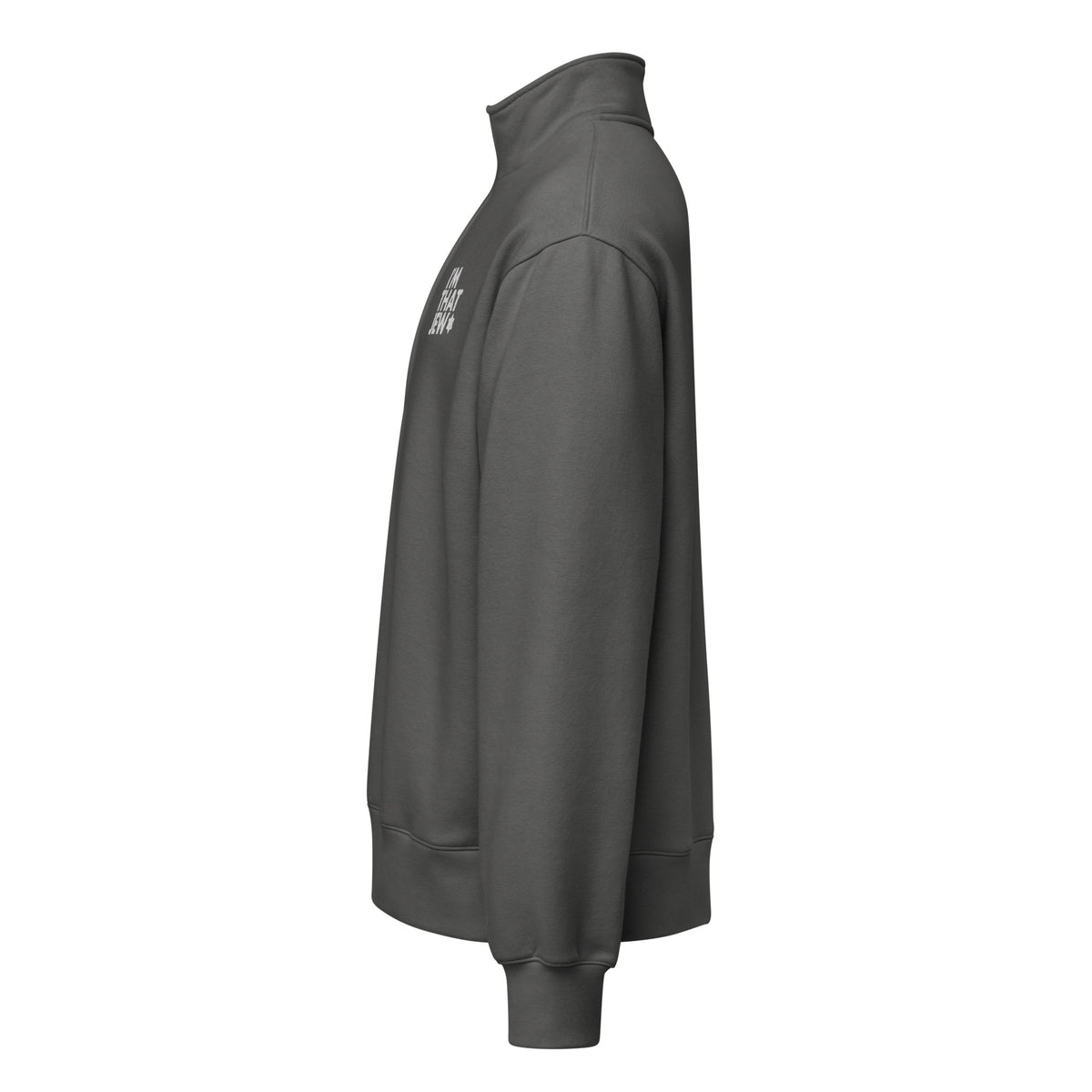 I'm That Jew™ Half-Zip Pullover in Asphalt, side view