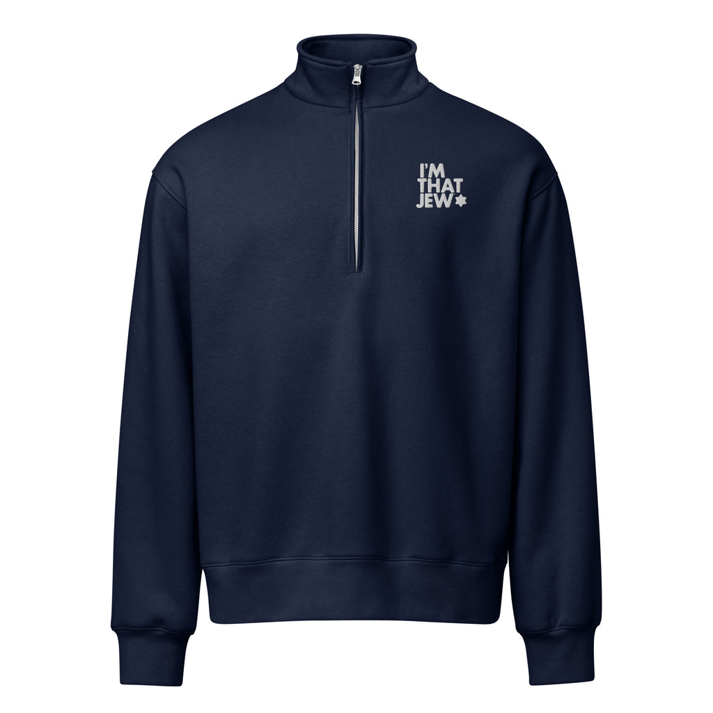 I'm That Jew™ Half-Zip Pullover in Navy, front view
