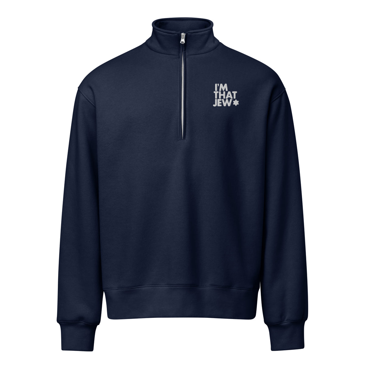 I'm That Jew™ Half-Zip Pullover in Navy, front view