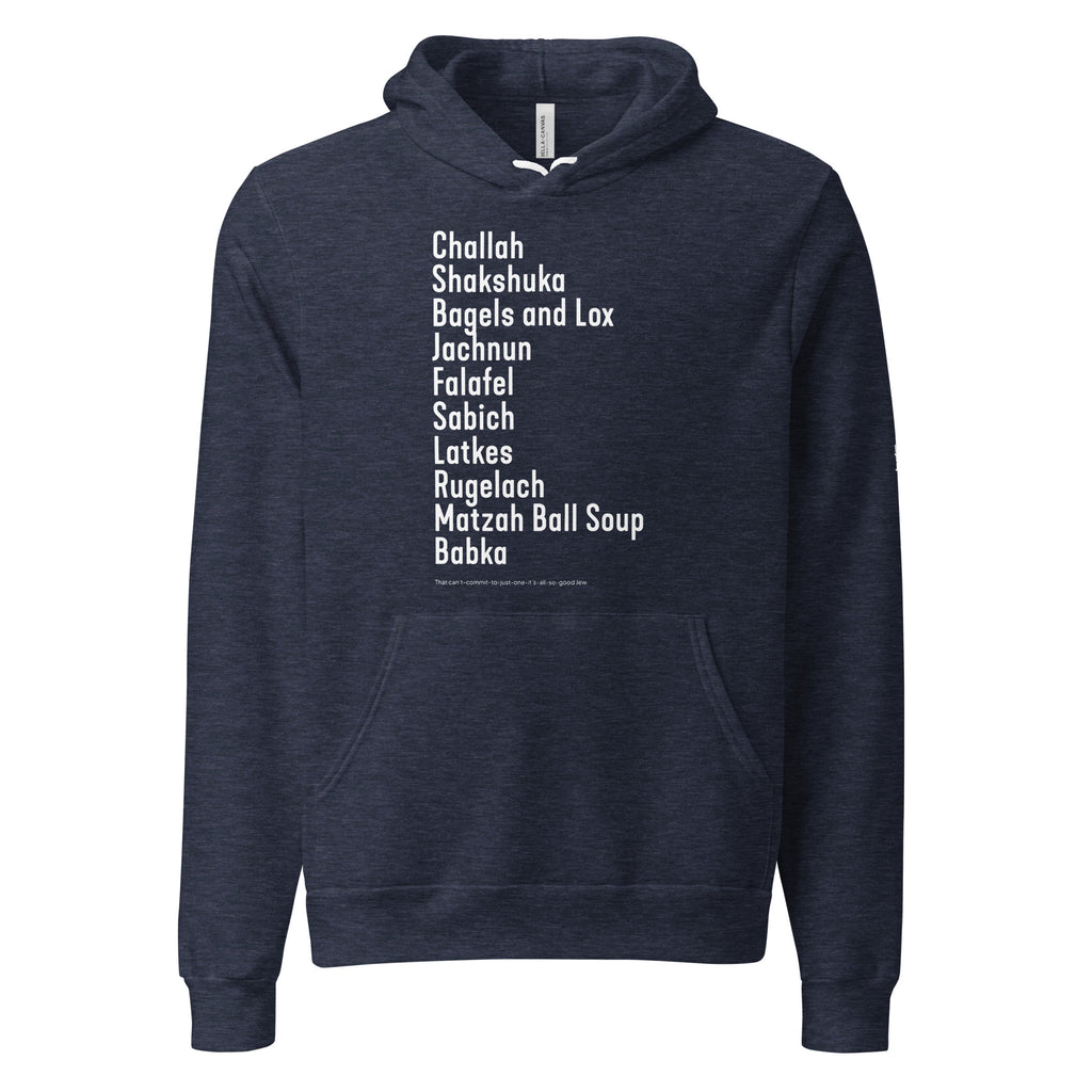 The Ten Israeli Cities Hoodie in Heather Navy by Eitan Chitayat