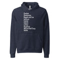 The Ten Israeli Cities Hoodie in Heather Navy by Eitan Chitayat