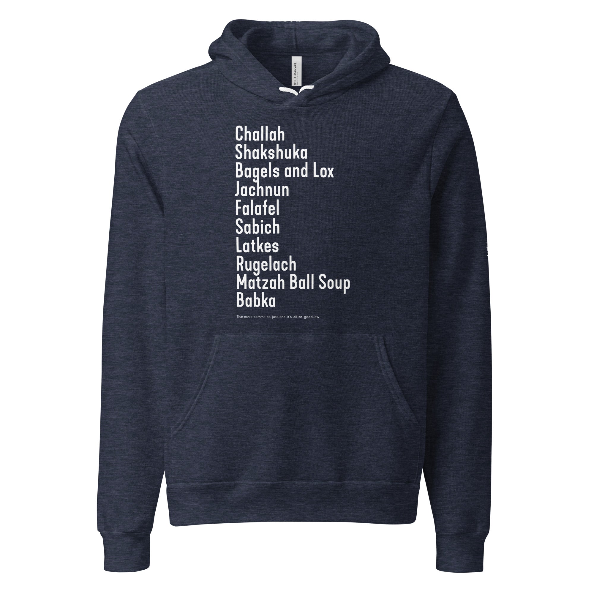 The Ten Israeli Cities Hoodie in Heather Navy by Eitan Chitayat