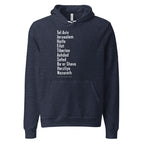 The Ten Israeli Cities Hoodie in Heather Navy by Eitan Chitayat