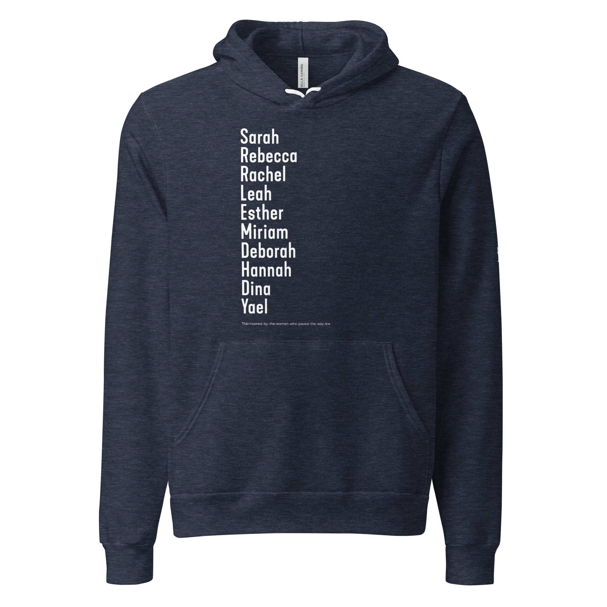 The Ten Jewish Matriarchs Hoodie in Heather Navy by Eitan Chitayat