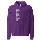 The Ten Jewish Matriarchs Hoodie in Purple by Eitan Chitayat