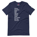 The Ten Israeli Cities T-Shirt in Navy by Eitan Chitayat