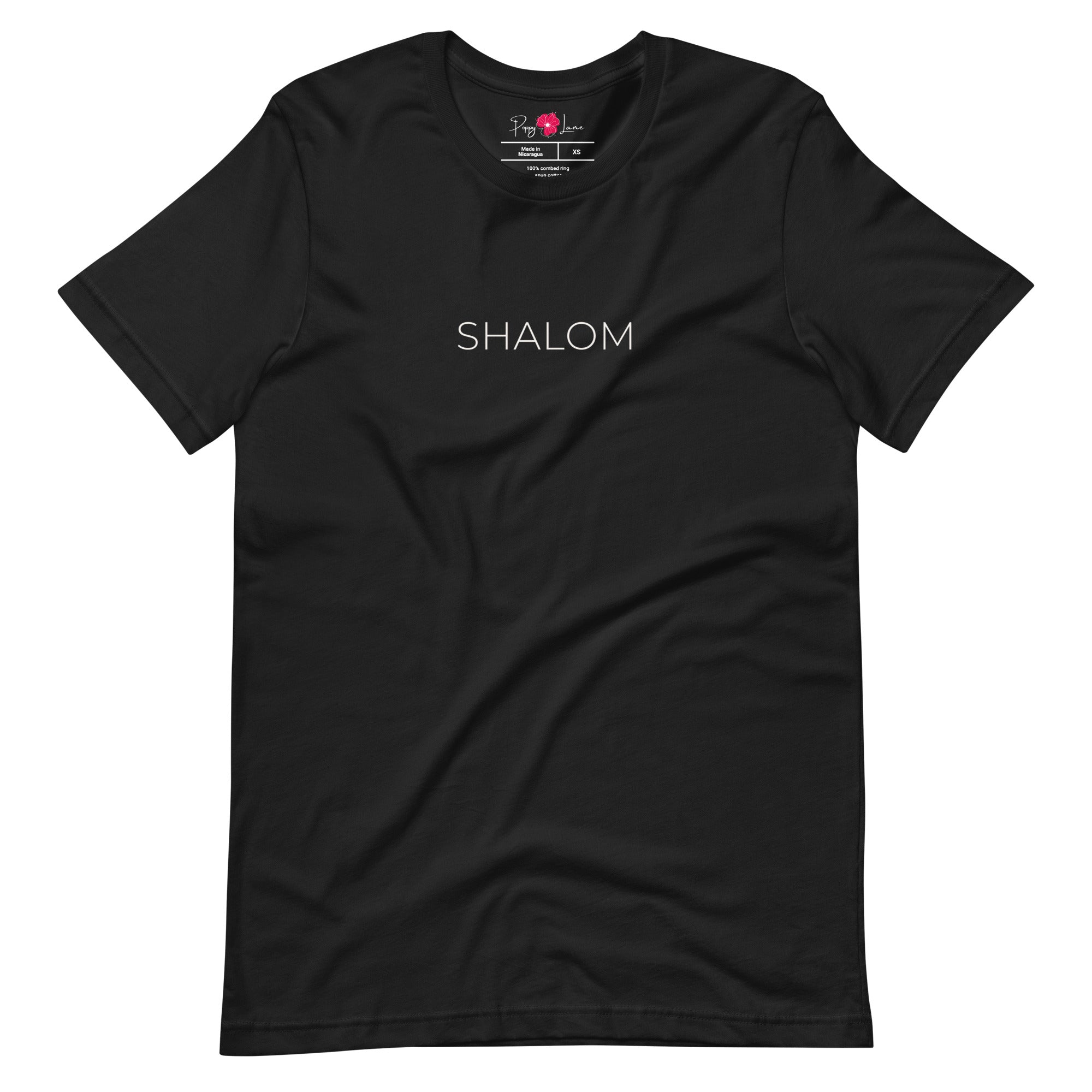 Shalom Hebrew T-Shirt | Minimalist Jewish Peace Shirt – Poppy Lane