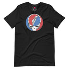 The Grateful Dead Sessions T-Shirt in Vintage Black by Storied Podcast, featuring artwork by Yonatees