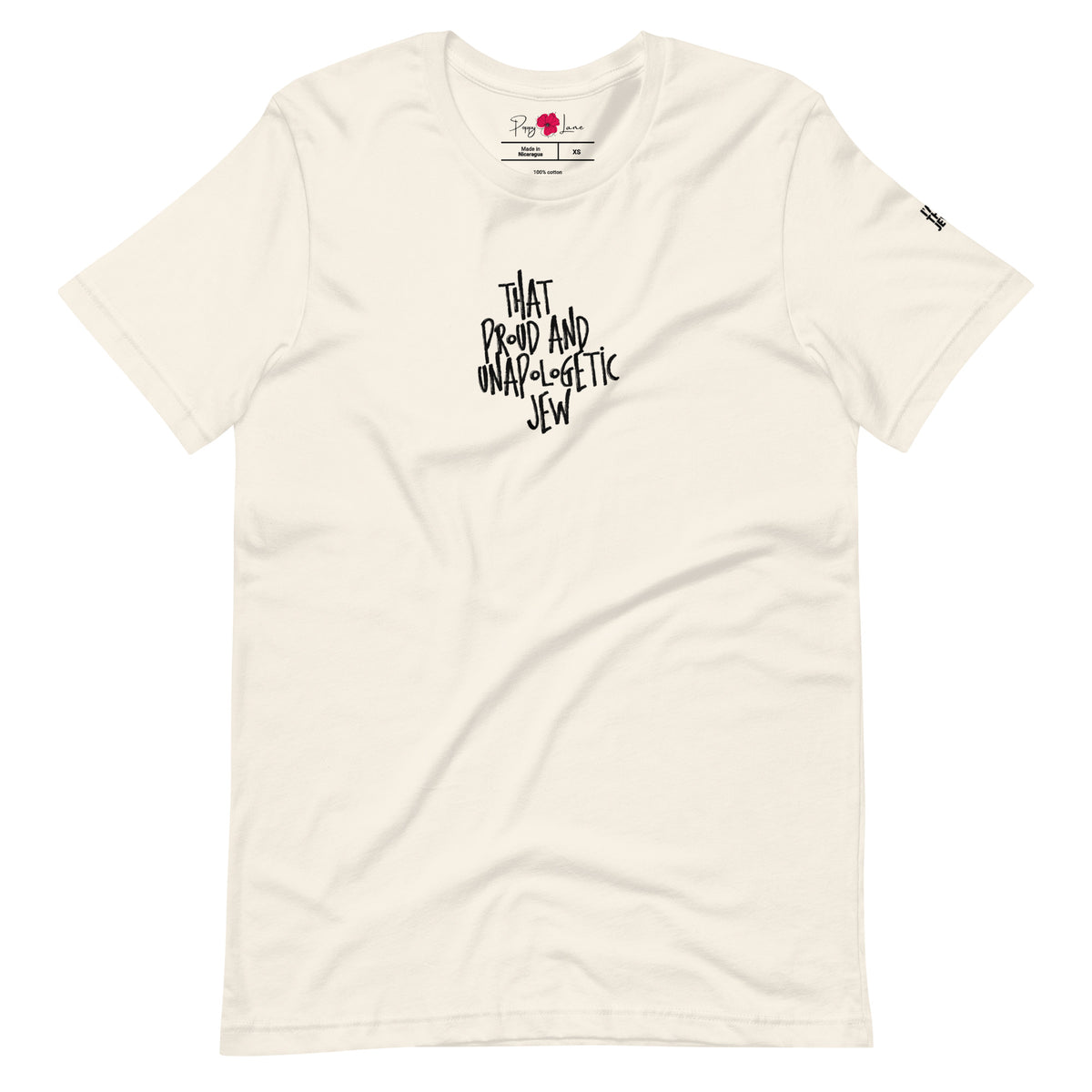 Front view of Vintage White That Proud & Unapologetic Jew T-shirt by Eitan Chitayat for I'm That Jew®