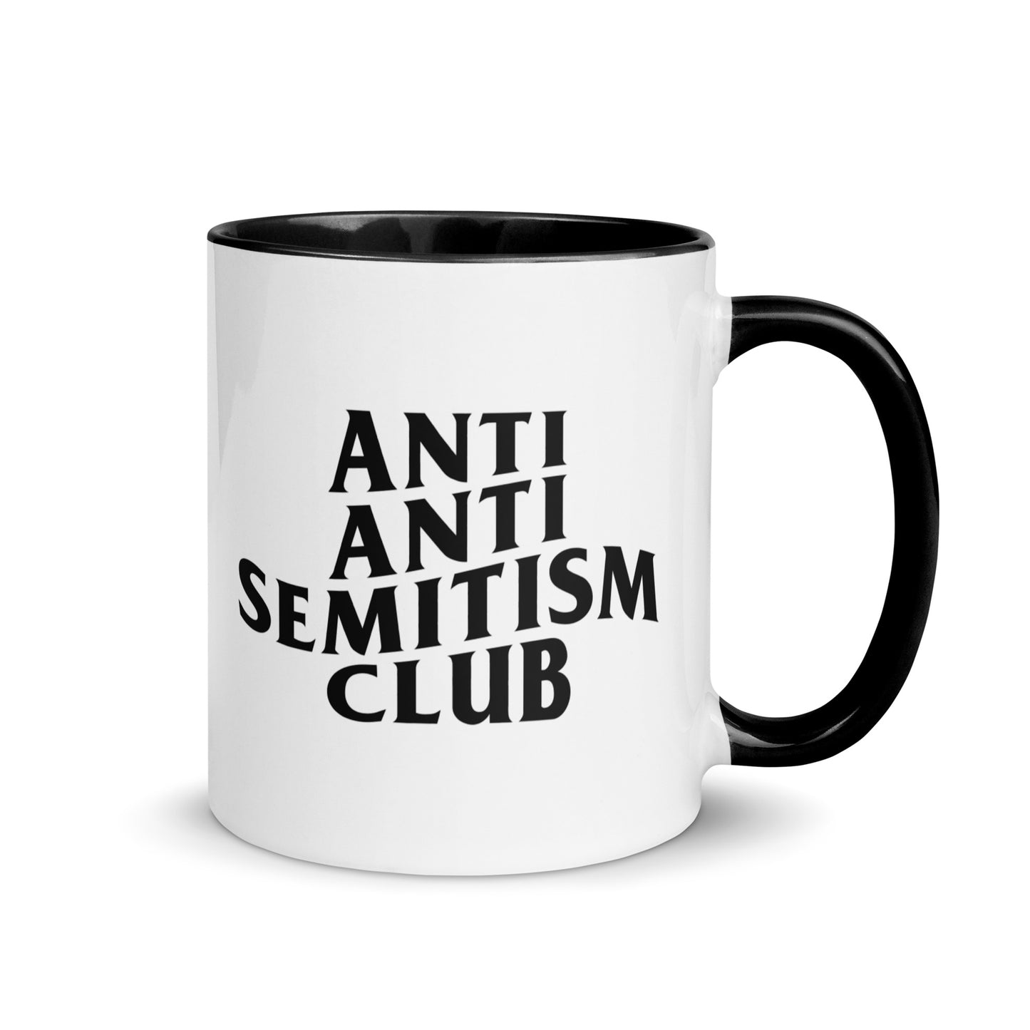 "Anti-Antisemitism Club" Black & White Coffee Mug