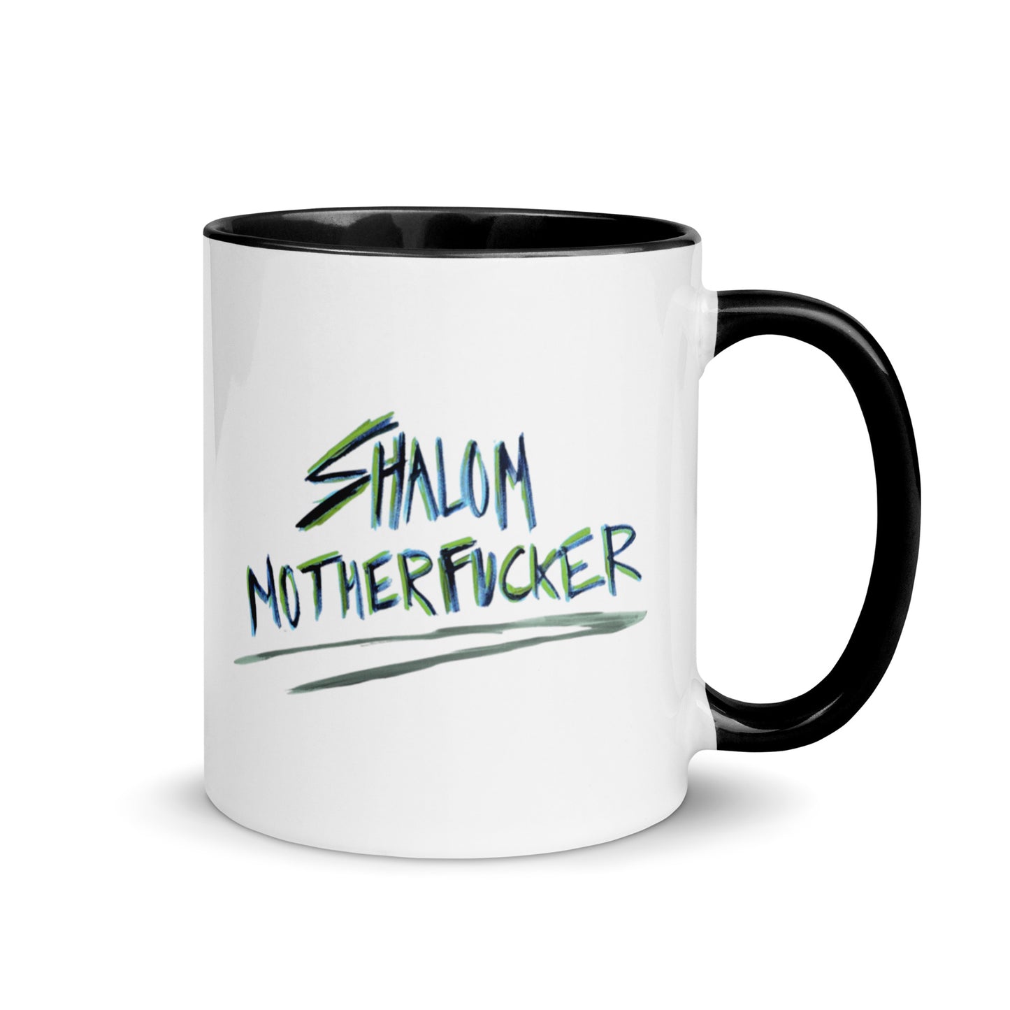 "Shalom Motherfucker" Black & White Coffee Mug