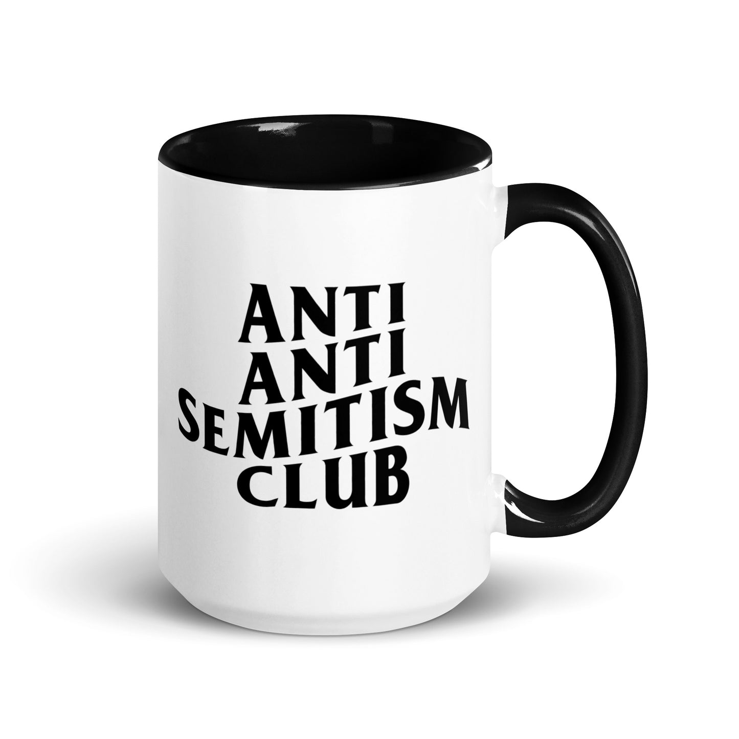 "Anti-Antisemitism Club" Black & White Coffee Mug