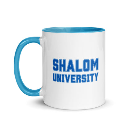 "Shalom University" Blue & White Coffee Mug