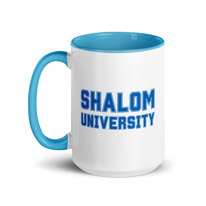 "Shalom University" Blue & White Coffee Mug