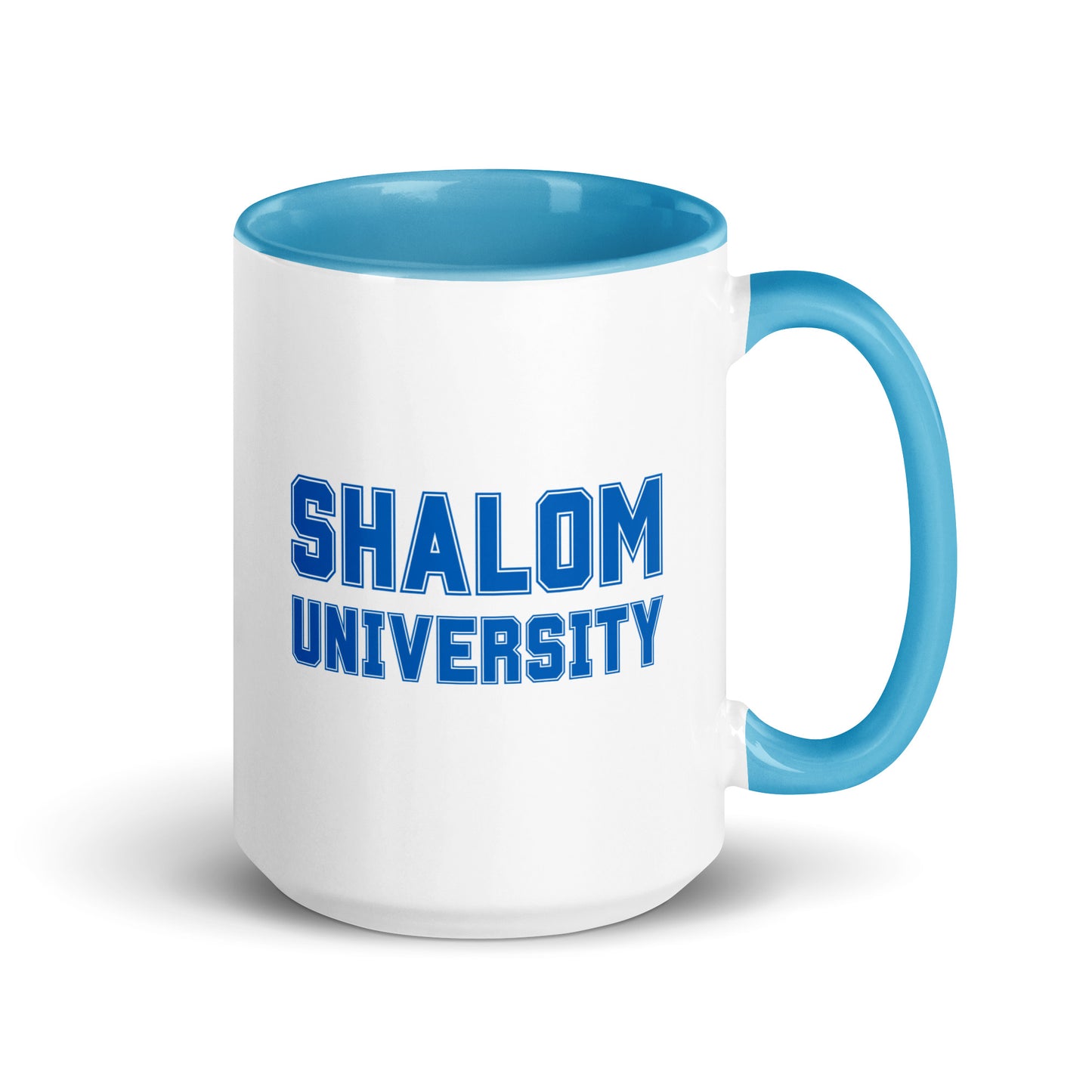 "Shalom University" Blue & White Coffee Mug