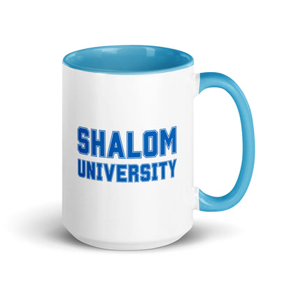 "Shalom University" Blue & White Coffee Mug