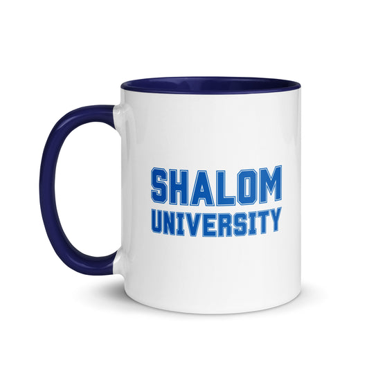 "Shalom University" Navy & White Coffee Mug