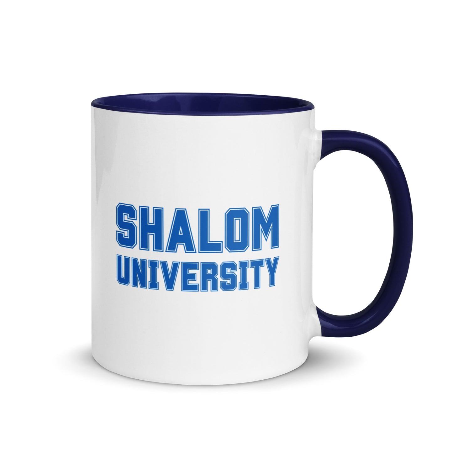 "Shalom University" Navy & White Coffee Mug