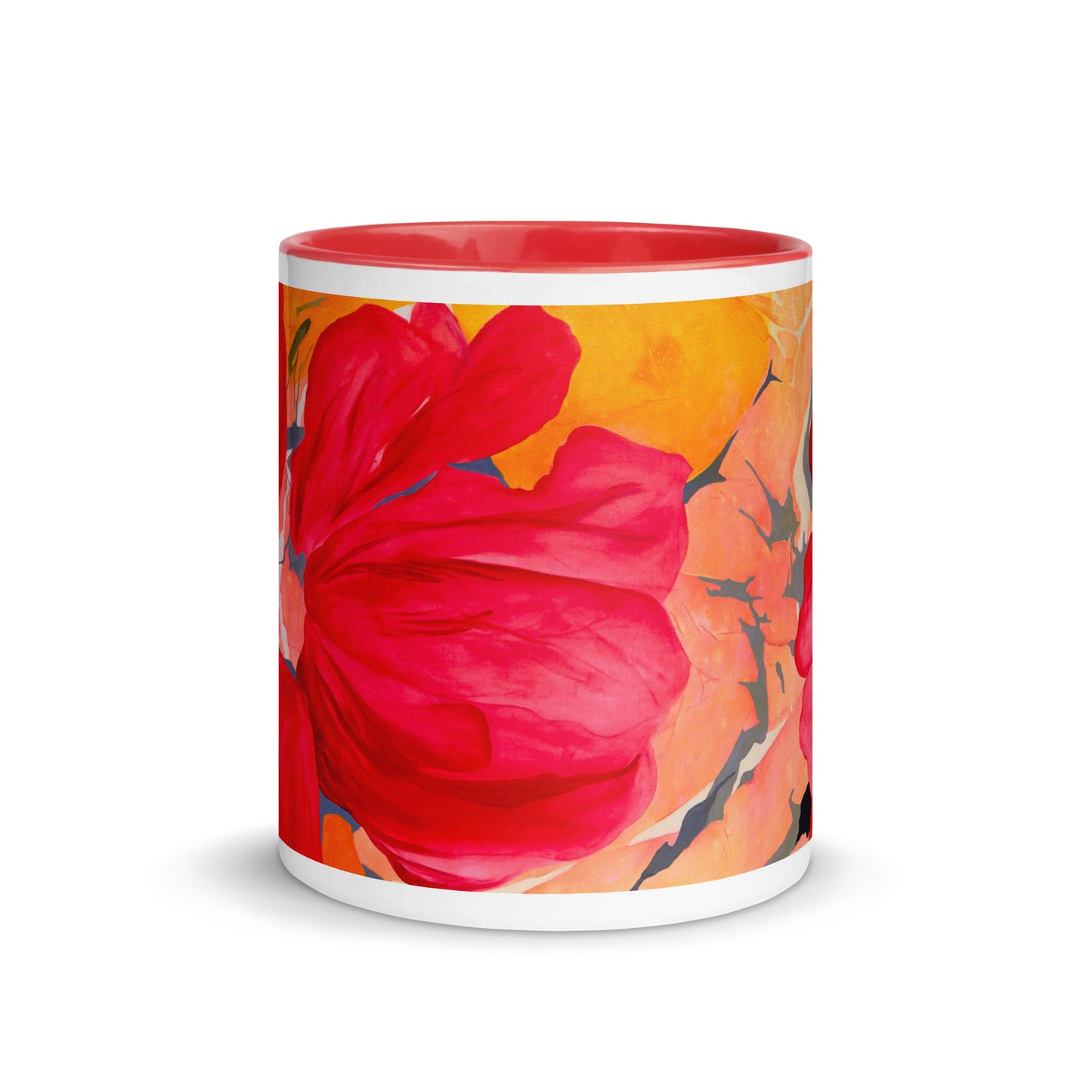 "Resurgir" Red & Floral Coffee Mug