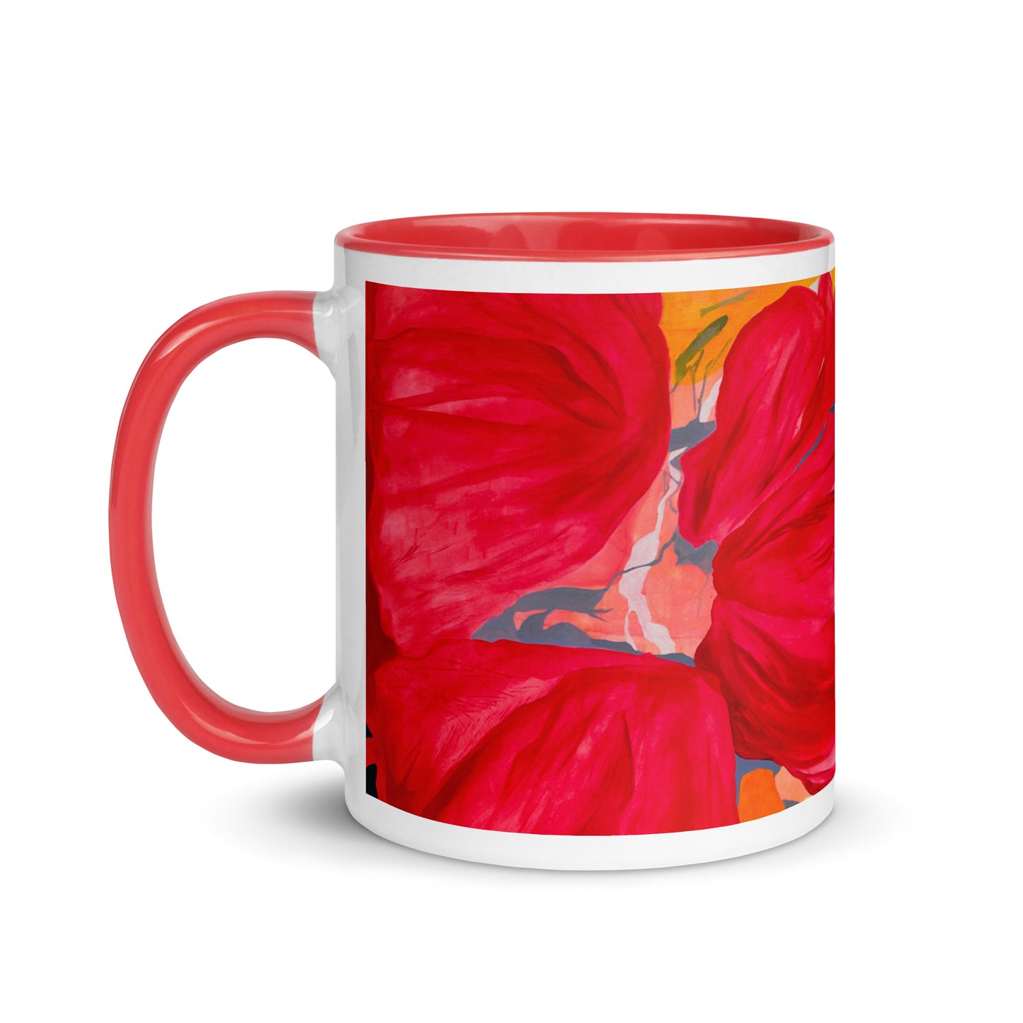 "Resurgir" Red & Floral Coffee Mug