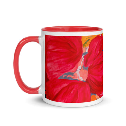 "Resurgir" Red & Floral Coffee Mug