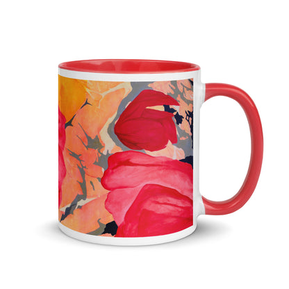 "Resurgir" Red & Floral Coffee Mug