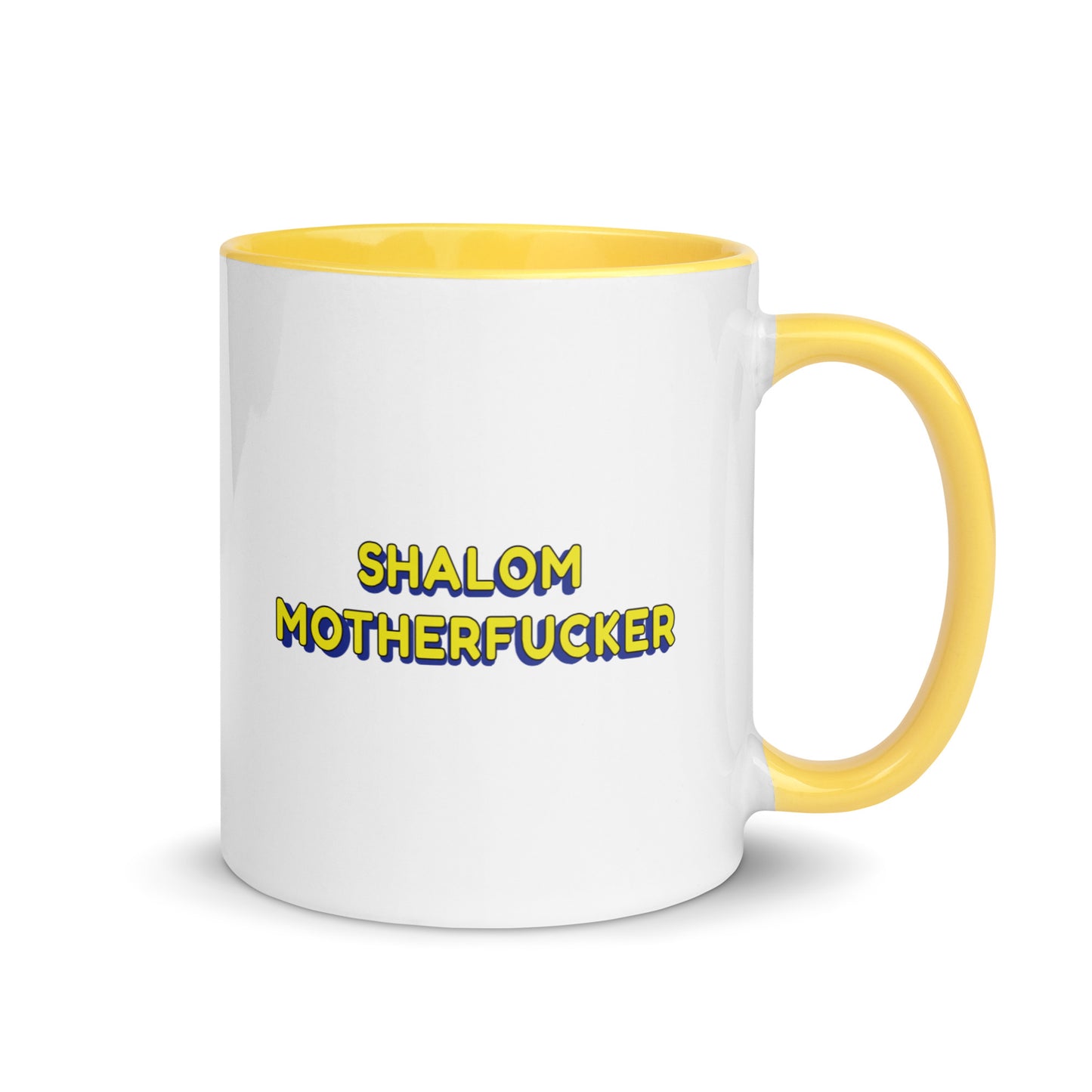 "Shalom Motherfucker" Yellow & White Coffee Mug