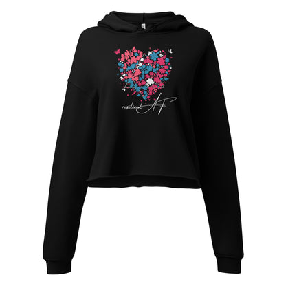 "Resilient AF" Women's Crop Top Hoodie